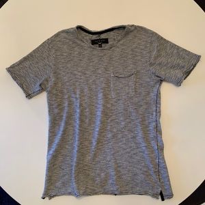 S Rag and Bone Pocket T. Grey. Cotton/Linen.